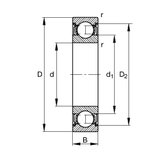 S 6009-2Z, (j) DIN 625-1 (bio)(zhn)Ҫߴ, ɂ(c)g϶ܷ