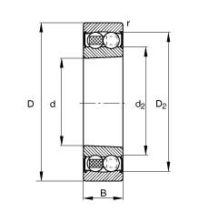 {(dio)S 2205-K-2RS-TVH-C3, (j) DIN 630 (bio)(zhn)Ҫߴ, FףF 1:12ɂ(c)ܷ