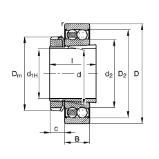 {S 2211-K-2RS-TVH-C3 + H311, (j) DIN 630  DIN 5415 ˜ʵҪߴ, F׺;oףɂȴܷ
