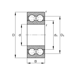 S 4207-B-TVH, (j) DIN 625-3 ˜ʵҪߴ磬p