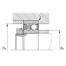 {(dio)S 2205-K-2RS-TVH-C3, (j) DIN 630 (bio)(zhn)Ҫߴ, FF 1:12ɂ(c)ܷ