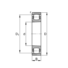 ΝLS 20216-K-TVP-C3,  DIN 635-1 ˜ʵҪߴ, FF 1:12